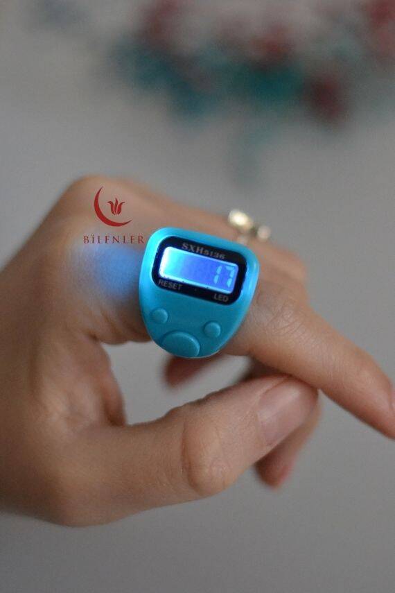 Mini Işıklı Zikirmatik Açık Mavi - 1