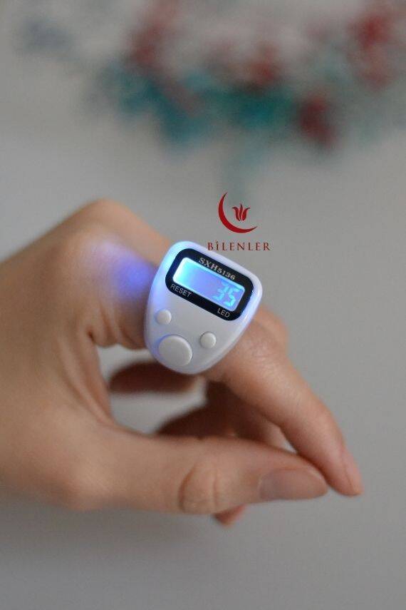Mini Işıklı Zikirmatik Beyaz - 1