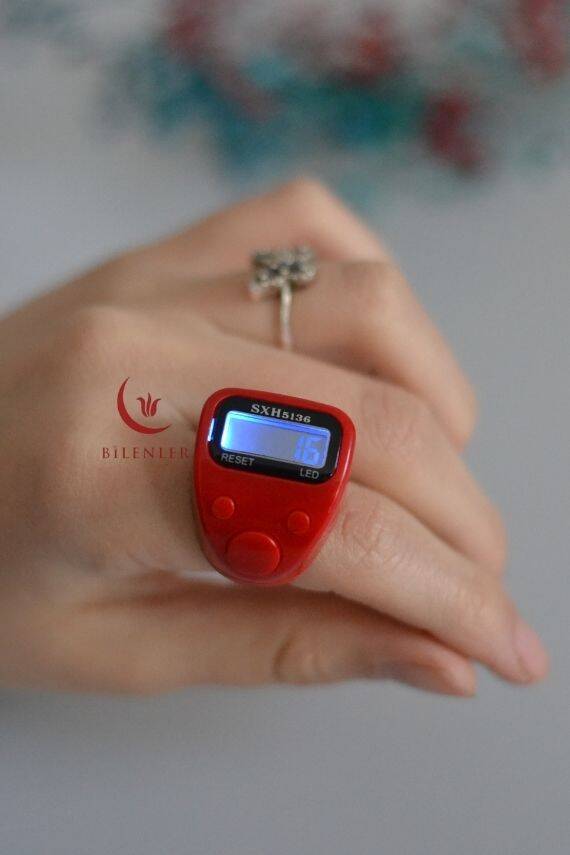 Mini Işıklı Zikirmatik Kırmızı - 1