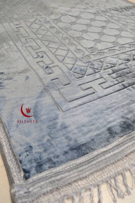 Peluş Seccade Gri - 80x120 cm - Ekstra Konforlu - Yumuşak ve Geniş Ölçülü - 2