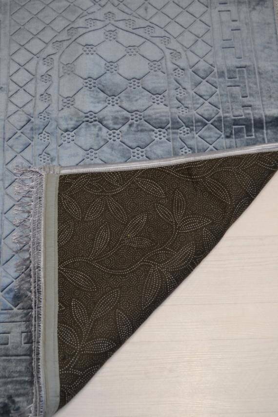Peluş Seccade Gri - 80x120 cm - Ekstra Konforlu - Yumuşak ve Geniş Ölçülü - 3