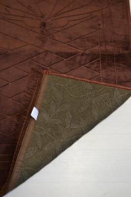 Peluş Seccade Kahverengi - 80x120 cm - Ekstra Konforlu - Yumuşak ve Geniş Ölçülü - 3