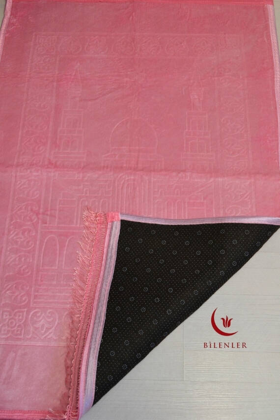 Peluş Seccade Pembe - 80x120 cm - Ekstra Konforlu - Yumuşak ve Geniş Ölçülü - 3