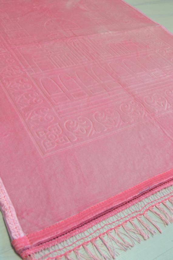 Peluş Seccade Pembe - 80x120 cm - Ekstra Konforlu - Yumuşak ve Geniş Ölçülü - 2