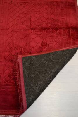 Peluş Seccade Kırmızı - 80x120 cm - Ekstra Konforlu - Yumuşak ve Geniş Ölçülü - 3