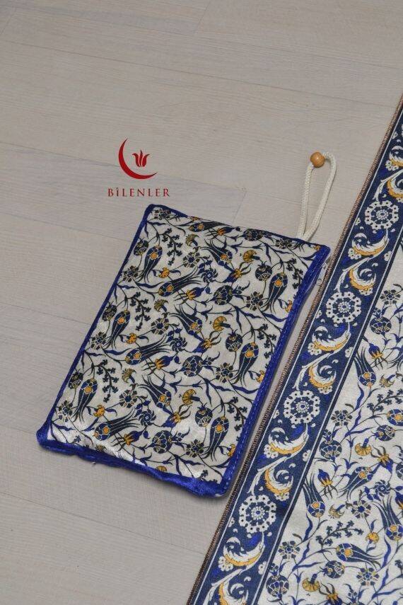 Pratik ve Taşınabilir İpek Dokulu Çantalı Seccade-L012 - 6