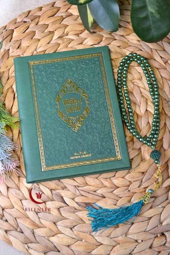 Tül Keseli İnci Tesbihli Yasin Kitabı Çanta Boy Termo Deri Kaplı Yeşil – Arapça, Türkçe Okunuşlu ve Mealli – 128 Sayfa | Hac Umre ve Mevlit Hediyeliği - 2