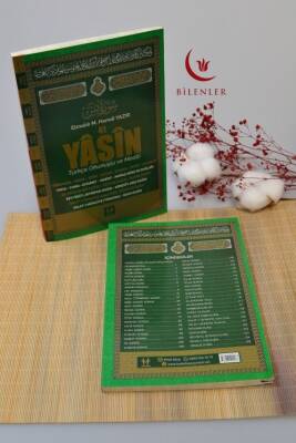 Türkçe Okunuşlu ve Mealli Fihristli 41 Yasin Dua Kitabı Orta Boy Yeşil - 2