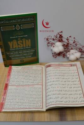 Türkçe Okunuşlu ve Mealli Fihristli 41 Yasin Dua Kitabı Orta Boy Yeşil - 4