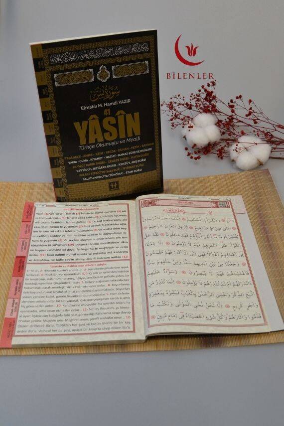 Türkçe Okunuşlu ve Mealli Fihristli 41 Yasin Dua Kitabı Orta Boy Siyah - 3