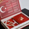 Türk Bayrağı Tasarımlı Kutulu Kuran-ı Kerim Ve Tesbih Seti K410
